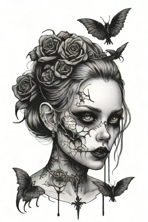 Gore Goth Girl Creepy