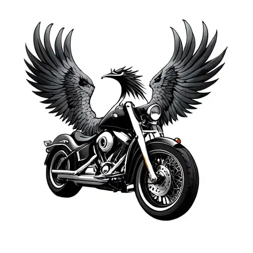 Traditional Style Tattoo Of 2006 Phoenix Cruiser