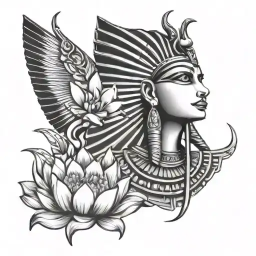 Egyptian Lotus And Ma'at