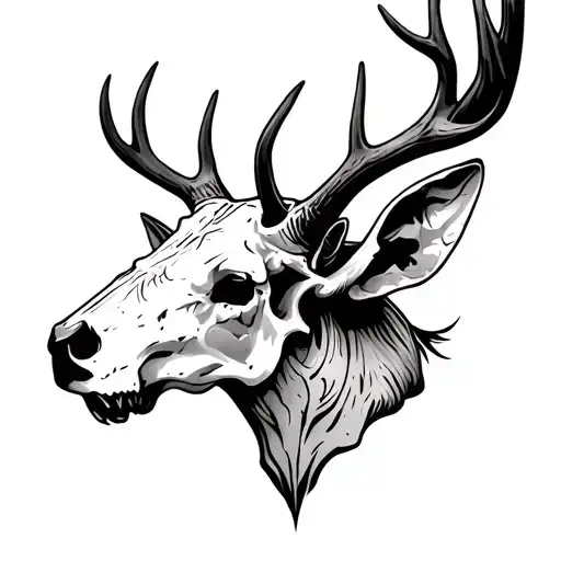Creat A Deer Skull Vector