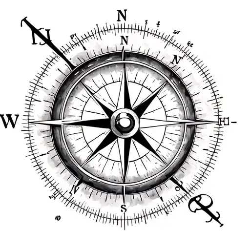 Longitude Latitude Compass Anchor Eyeball