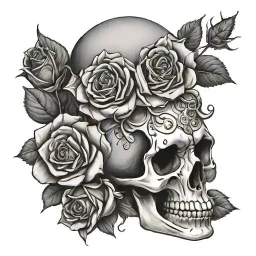 Skull And Roses