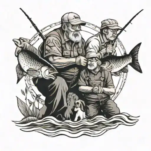 Two Uncles That Passed Away Goin Fishing With Their Little Girl Niece