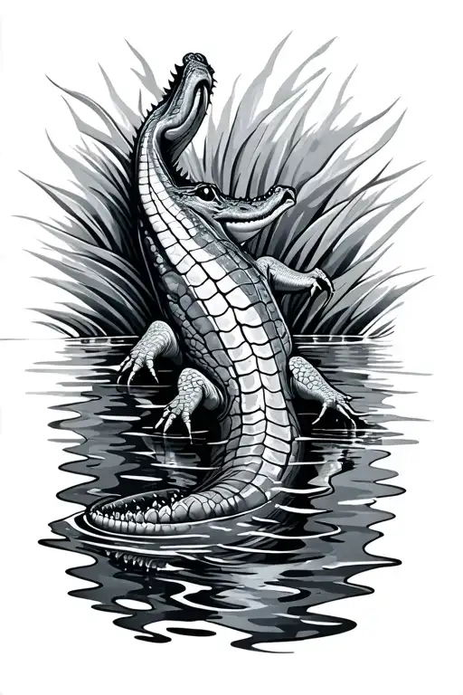 Swimming Crocodile