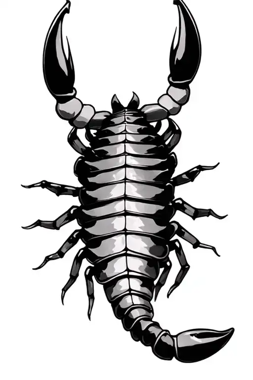 Simple Timeless Scorpio Sternum Tattoo Design