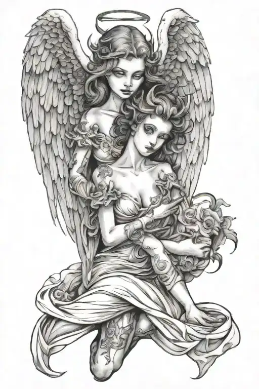 Angel And Demon Girl