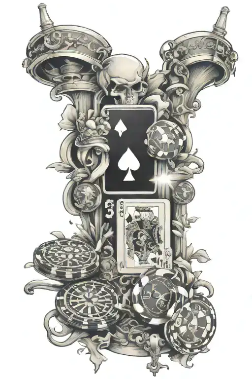 Gambling Video Game Theme For Forearm Sleeve