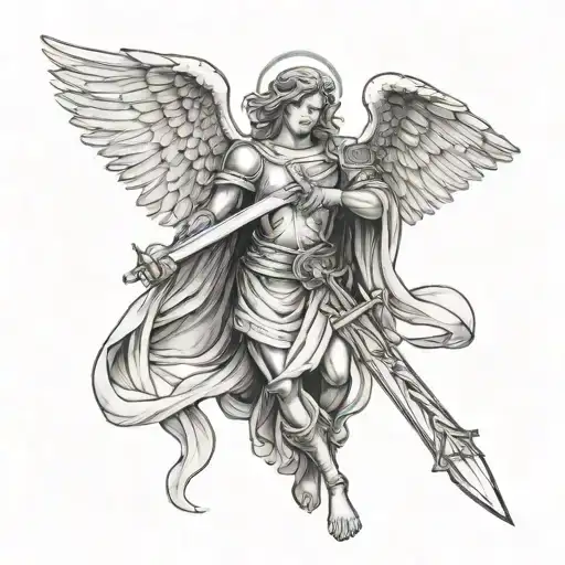 Angel Holding A Sword