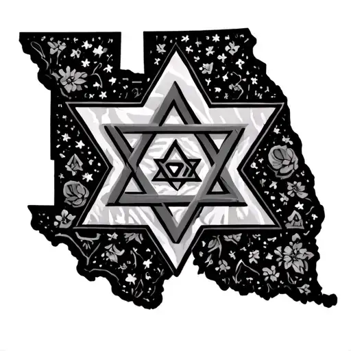 Simple Star Of David Inside State Of Texas Texas Texas
