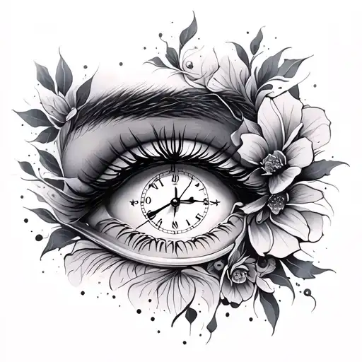 Feminine Eye Clock