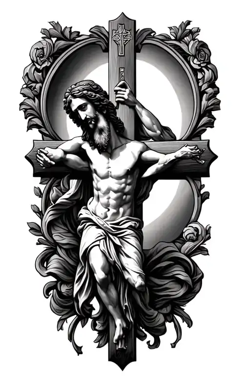 A Cross With Jesus Christ