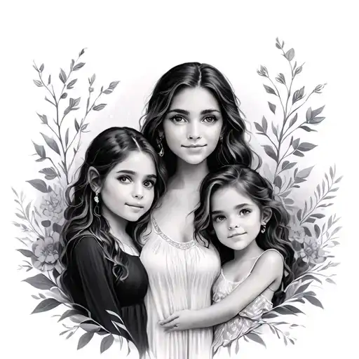 Mother And 2 Daughters