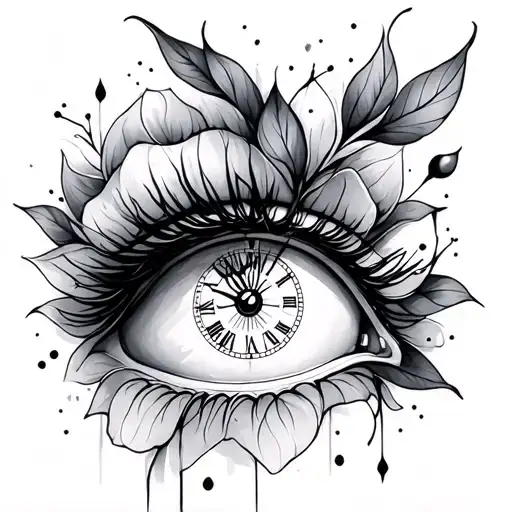 Feminine Eye Clock