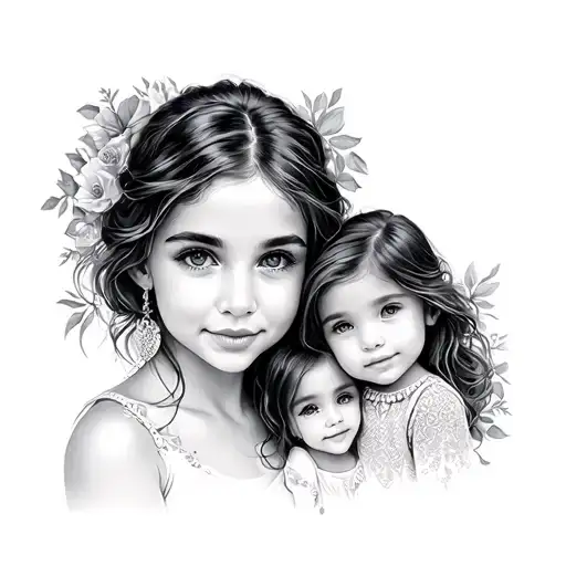 Mother And 2 Daughters