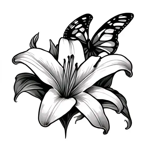 Lily And Butterfly
