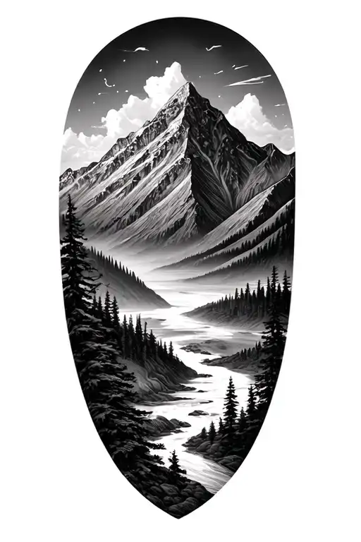 Mountain Scene Under Arm Sleeve