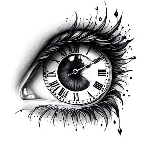 Feminine Eye Clock
