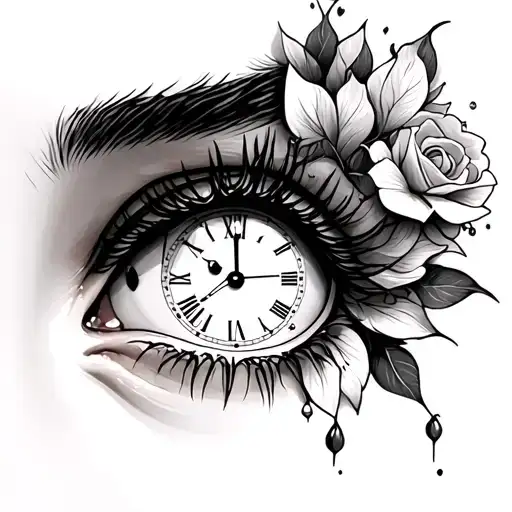 Feminine Eye Clock