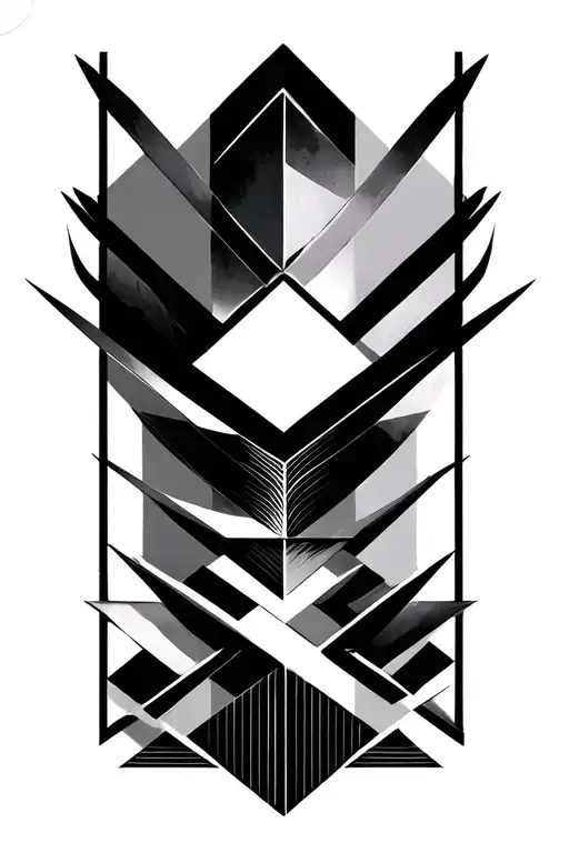 Geometric Shapes Vertical Line