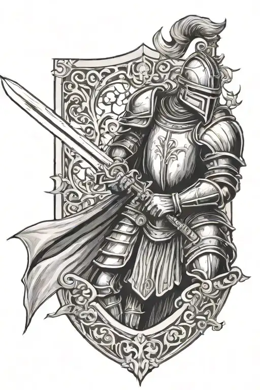 Knight Holding Sword
