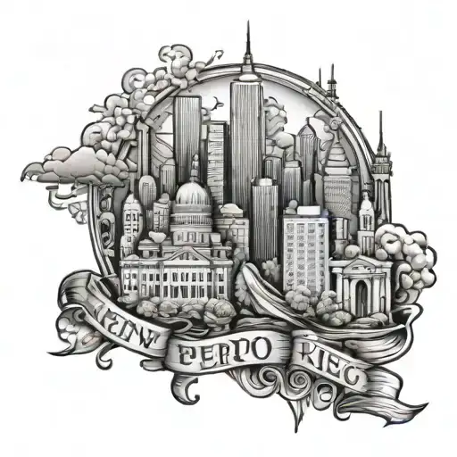 Puerto Rico New York City Skyline