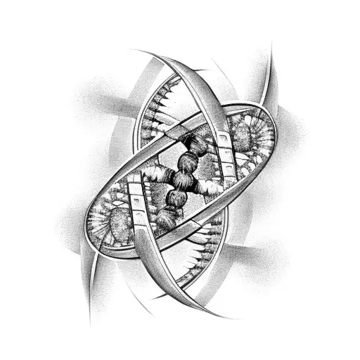A Dna Double Helix Merging Into A Tree Of Life