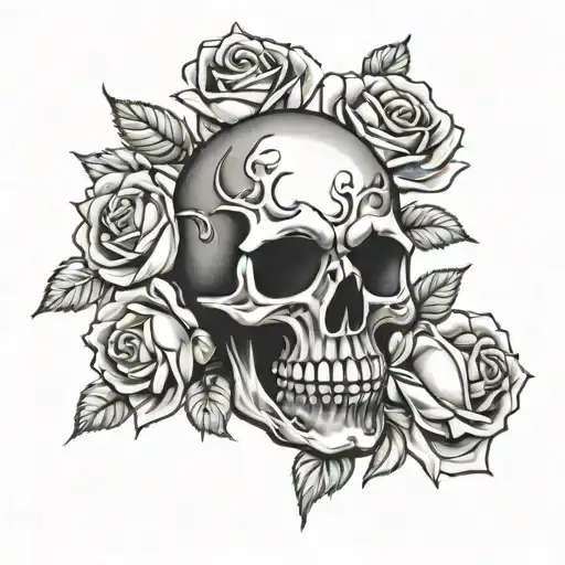 Skull And Roses