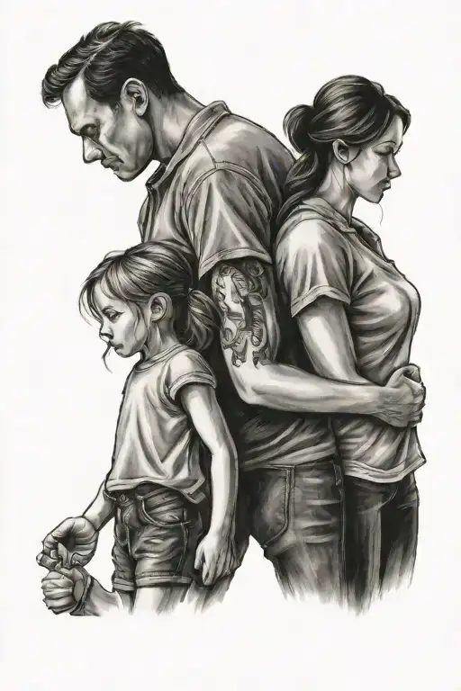 Dad And Daughter Holding Hands