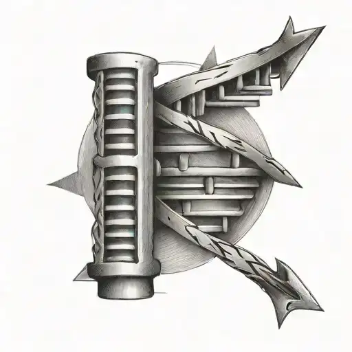 A Dna Stand With One Side Being An Arrow On Spine