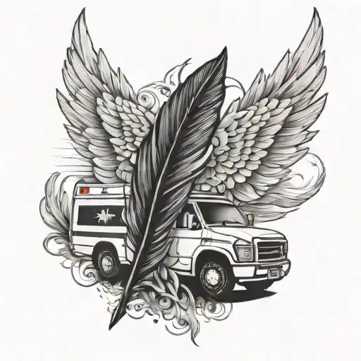 Angel Feather And Ambulance