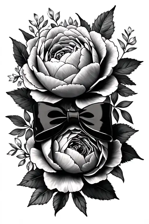Peonies And Bows