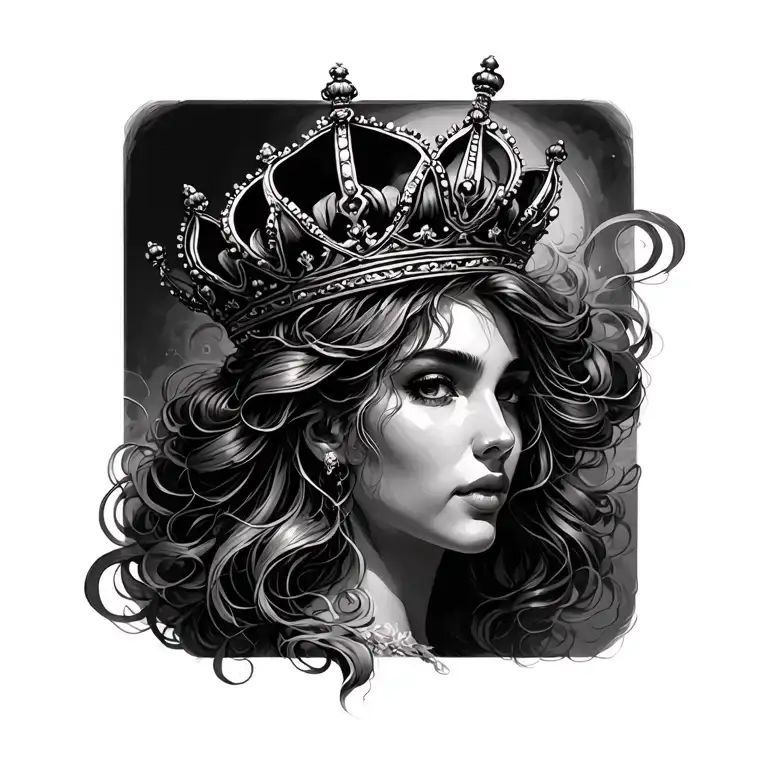 Phrase One Of One And Crown On Women's Arm