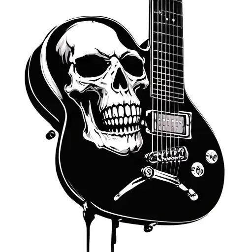 Skull Guitar Muscle Car