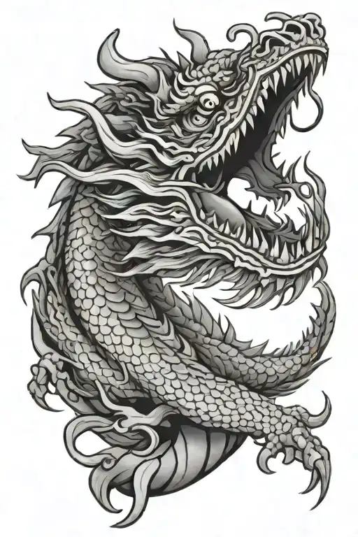 Chinese Dragon Breathing Fire