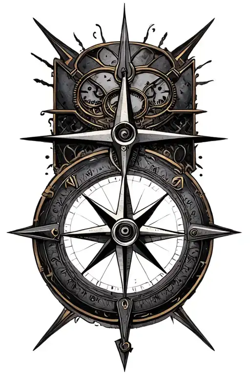 Steampunk Compass Rose