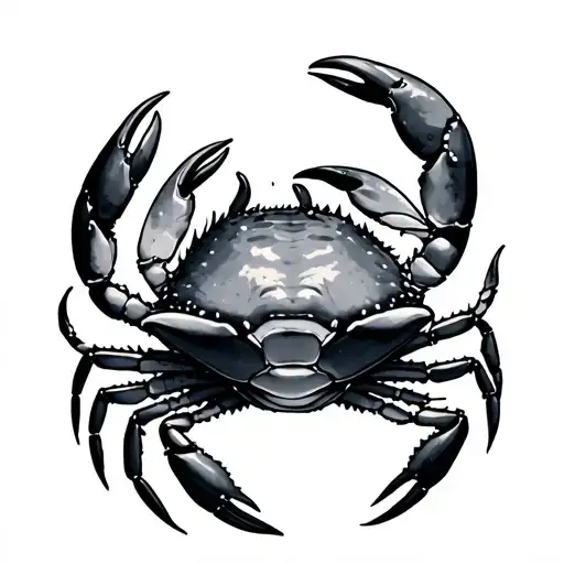 Gemini And Cancer Crab Coming Out Of Shell