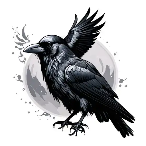 Skull And Black Crow