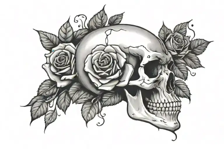 Skull And Rose