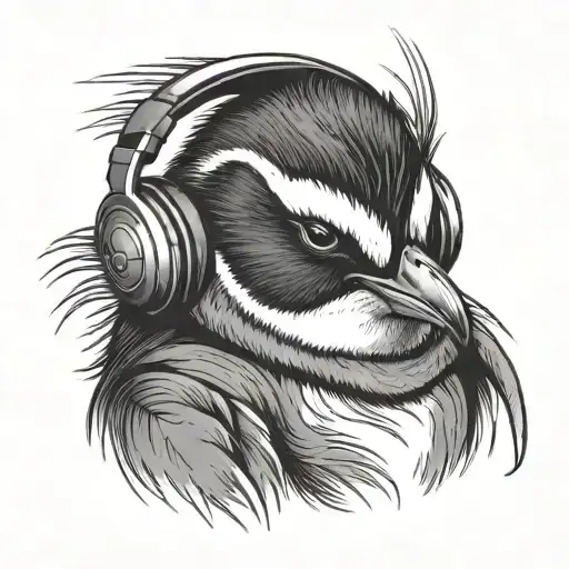 Penguin With Headphones