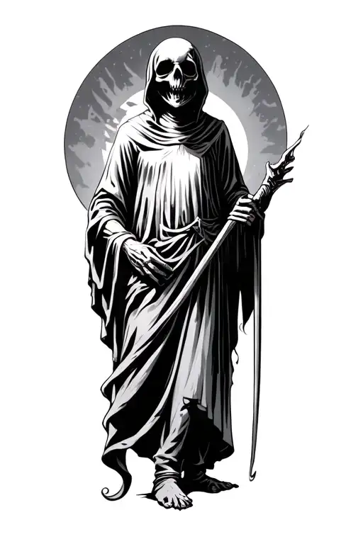 Ghostly Grim Reaper Standing