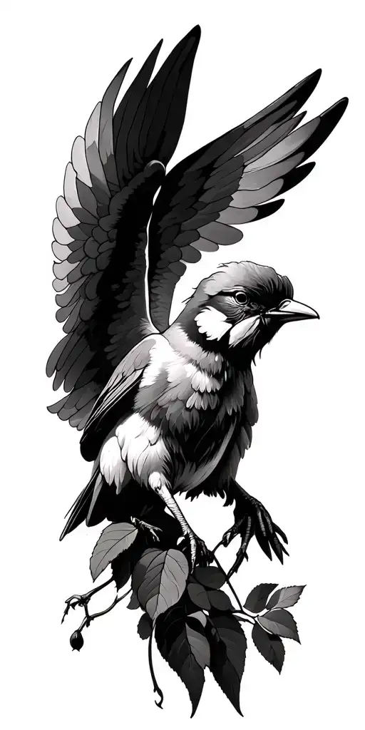 Rose Angel Bird Flying