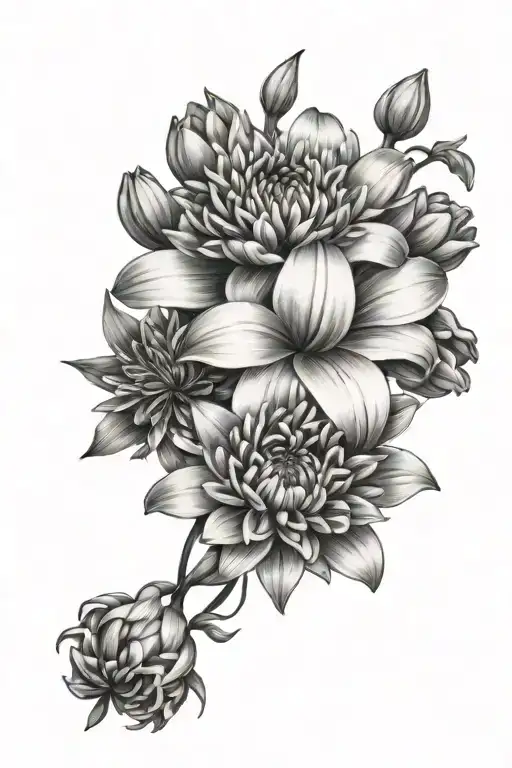 Lily Rose Aster Flower Blooming