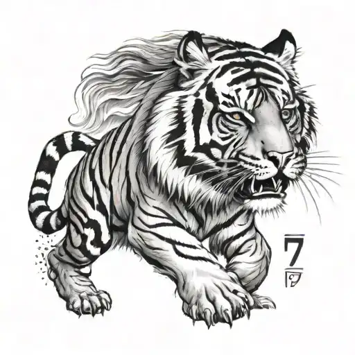 A Tiger With The Number 27