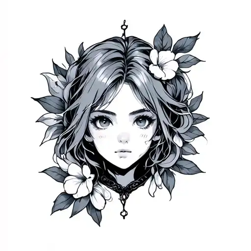 Anime Inspired Tattoo Representing Mental Health Healing