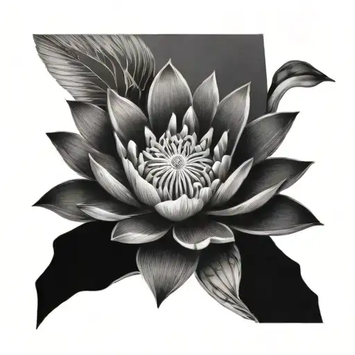 Forearm Black Lotus Tattoo Design