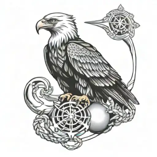 Eagle Globe And Anchor Connected