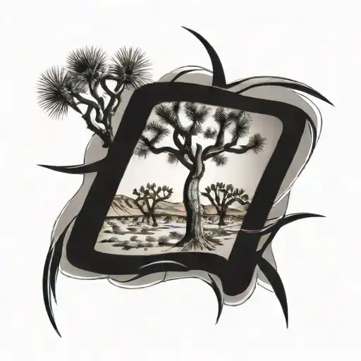 Joshua Tree With Om Symbol Intertwined