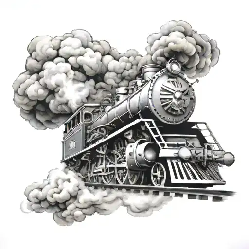 Train With Skull In The Smoke