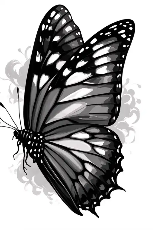 Butterfly With Storm Inside Wings