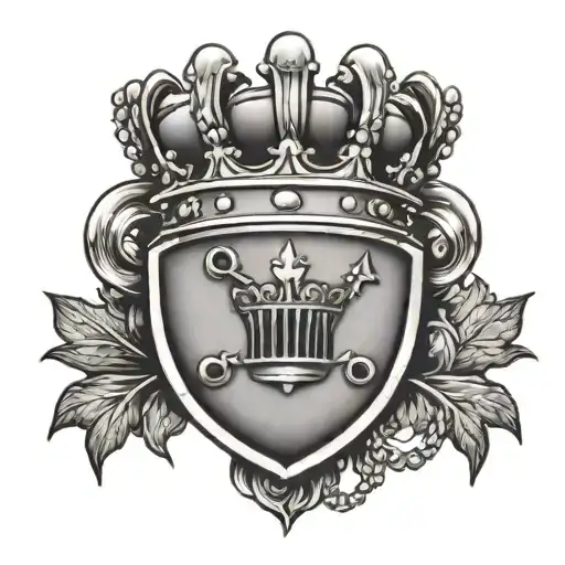 Crown And Army Tag Dangling Jewelry